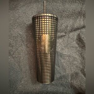 Starbucks Dark Green Grid Cup